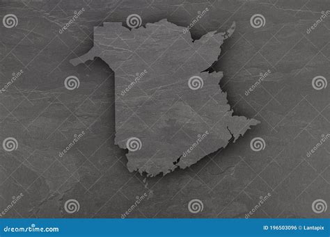 New Brunswick Outline Map Province Of Canada Shape Cartoon Vector