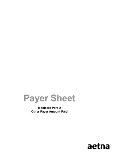 Fillable Online Aetna Payer Sheet D 0 MEDDOPAP Accessible PDF Fax