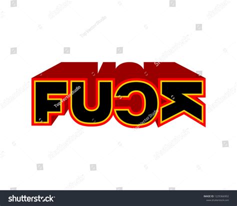 Fuck D Sign Ribaldry Lettering Vector Stock Vector Royalty Free Shutterstock