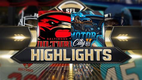 HIGHLIGHTS SFL Season 21 Week 7 Baltimore Motor City YouTube