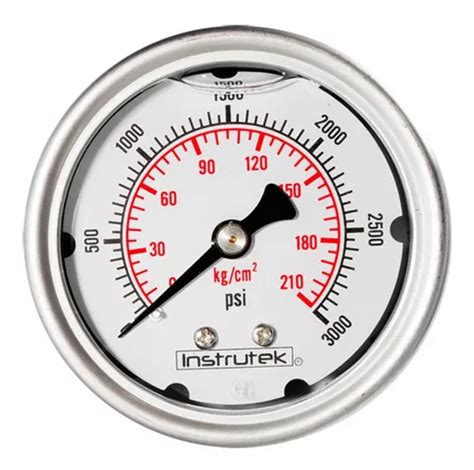 Manómetro Inox Alta Presión Glicerina 2 5 PLG 2000 Psi