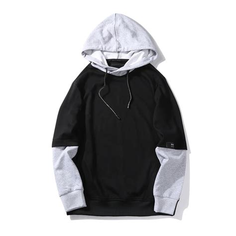 Brand New Fashion Spring Autumn Hoodies Men Pullover Fake Two Pieces Young Man Hoodie Sweatshirt