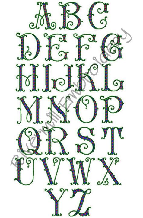 Webster Monogramm Maschinenstickerei Schrift Alphabet Etsy De