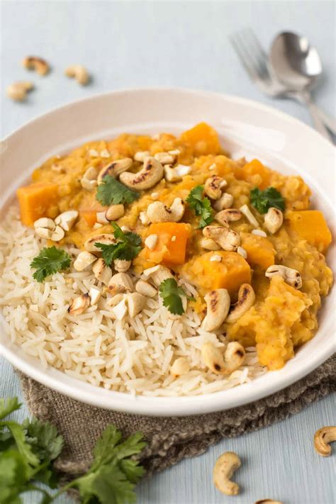 Sweet Potato And Lentil Thai Curry Easy Cheesy Vegetarian