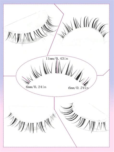 Asiteo Manga Lashes Pairs Faux Mink Lashes Korean Natural Short Full