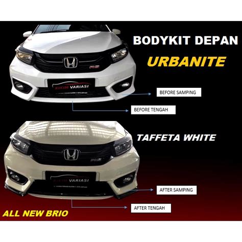 Jual Bodykit Bumper Depan All New Brio Urbanite Taffeta White Shopee