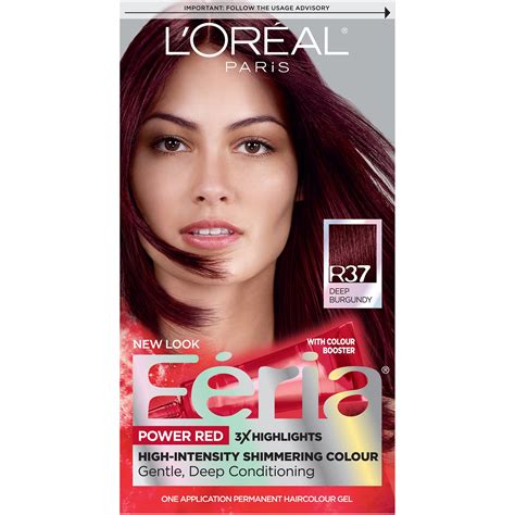 L'Oreal Paris Feria Multi-Faceted Shimmering Permanent Hair Color, R37 ...