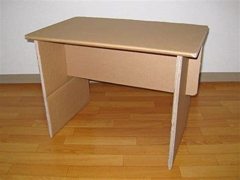 Simple Knock Down Cardboard End Table Flat Pack Diy Cardboard