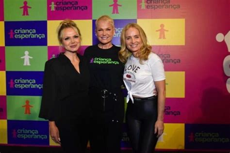 Xuxa Ang Lica E Eliana Posam Juntas Em Ensaio Do Crian A Esperan A