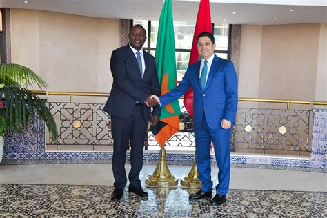 Mfa Nasser Bourita Receives The Zambian Minister Of Foreign Affairs And