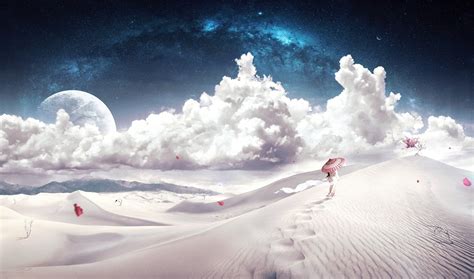 White clouds, artwork HD wallpaper | Wallpaper Flare