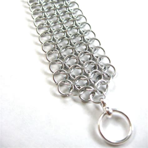 Items similar to Chainmail Bracelet European Women 4-1 Sheet Wide Toggle Clasp Medieval ...