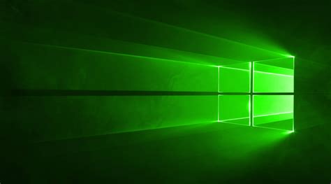 Download Windows 10 Logo Neon Green Aesthetic Wallpaper