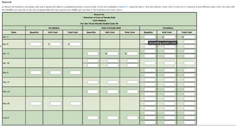 lifo perpetual inventory  beginning inventory  dunne   da