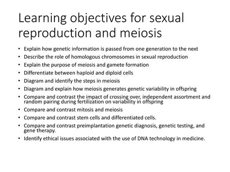 Ch Sex And Meiosis PPT