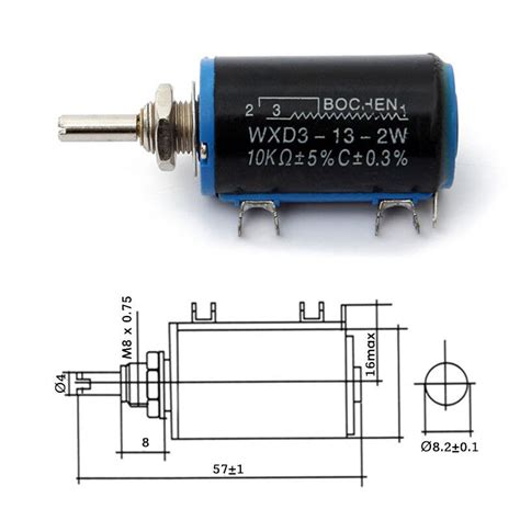 Wxd W K Ohm Multiturn Wirewound Potenci Me Grandado