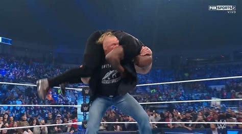 WWE SmackDown: Brock Lesnar makes surprise appearance on SmackDown and ...