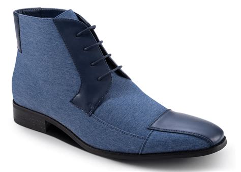 Montique Sd 02 Mens Lace Up Boot Blue Abby Fashions