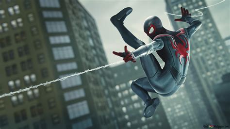 Spider Man Miles Morals:Using His Webs 4K wallpaper download