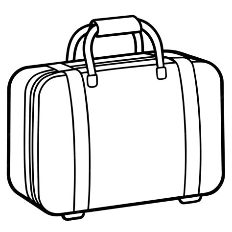 Premium Vector Baggage Outline Coloring Book Page Line Art