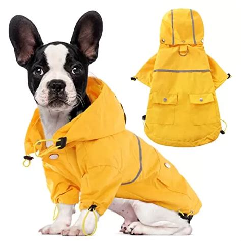 Abrigo Impermeable Perros Ropa Ligera Lluvia Visera Tr Env O Gratis