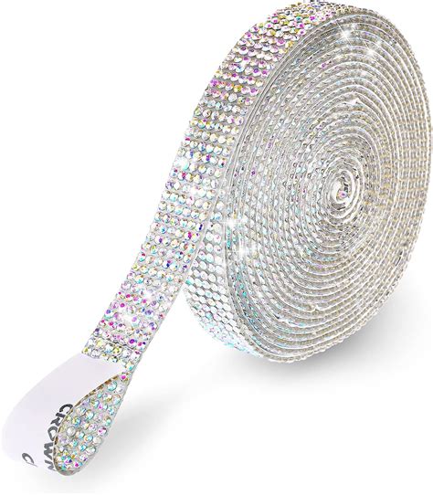 3 Yards Rhinestone Ribbon Self Adhesive Rhinestone Strips 13mm Glitter