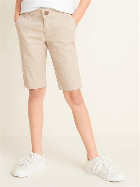 Uniform Skinny Twill Bermudas For Girls Old Navy