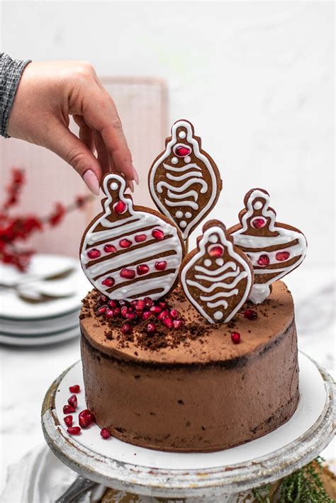 Schoko Naked Cake mit Lebkuchendeko KüchenDeern