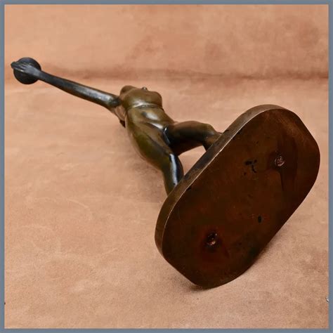 Art Deco Bronze Sculpture Nude Egyptian Revival Woman Ruby Lane