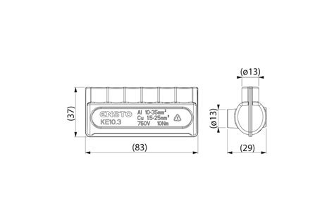 Клеммник Энсто KE10.3 Al 6x10-35мм Cu 1.5-25мм 2072 - выгодная цена ...