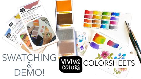 Watercolour Swatching And Demo Of Viviva Colorsheets YouTube