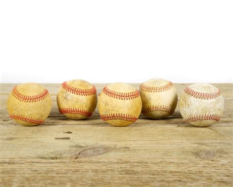 Vintage Old Baseballs For Decor Vintage Baseball Antique Etsy