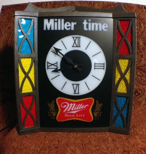 Vintage Miller Time High Life Light Up Clock