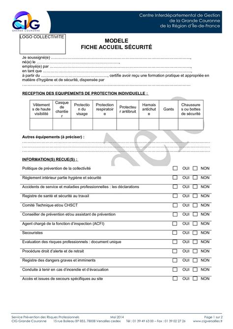 Calaméo Modele De Fiche D accueil Sécurité