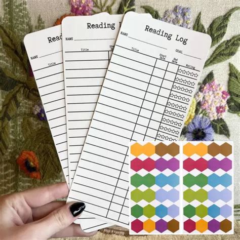 DIGITAL PRINT BOOKMARK With Printable Reading Tracker Library Card