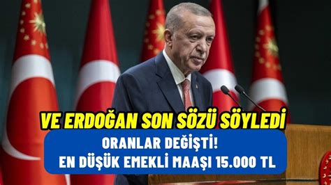 En düşük emekli maaşı 15 000 TL Az evvel belli oldu YouTube