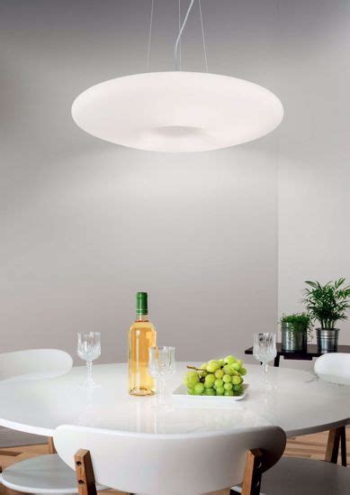 Glory Sp5 D60 Ideal Lux Lampadario Moderno Per Soggiorno Vetro Bianco