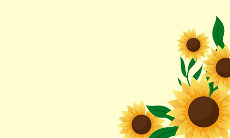 Watercolor sunflower border background vector 29844355 Vector Art at Vecteezy