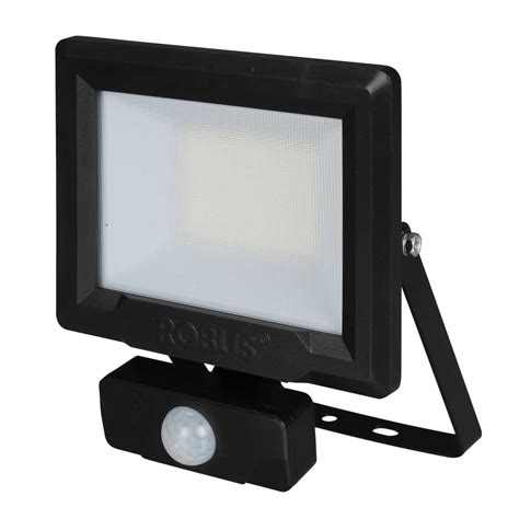 Robus Hilume 30W LED Floodlight With PIR Black 4000K RHL3040P 04 CEF