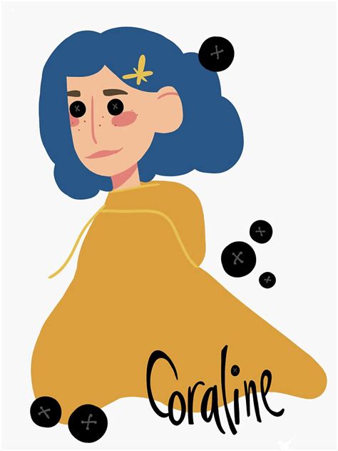 Coraline Button Eyes Sticker For Sale By Smileyjuley Redbubble