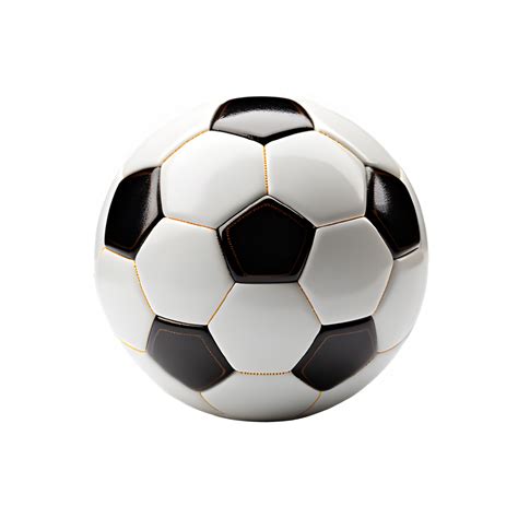 soccer ball isolated on transparent background ,ball with hexagonal surface cut out ,generative ...