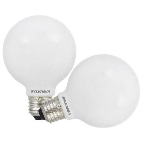 Sylvania Truwave G25 E26 Medium Led Bulb Daylight 60 Watt Equivalence 2 Pk