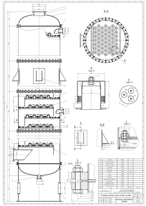 Design F Detailed Mechanical Design Of Bubble Cap Trays Of Ethanol