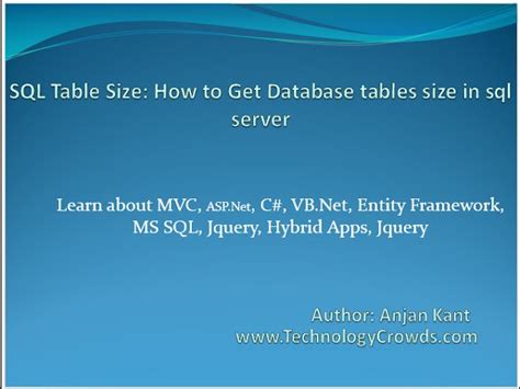 Sql Server Table Size