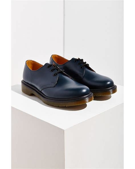 Dr Martens 1461 Pw 3 Eye Oxford In Blue Lyst