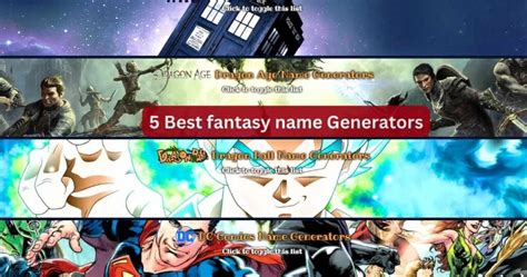 5 Best fantasy name generator( Human & Characters)