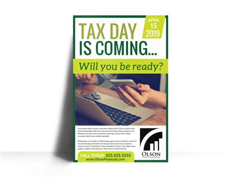 Tax Day Preparation Poster Template Mycreativeshop