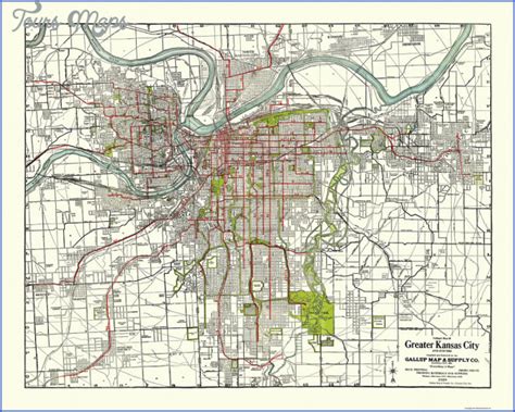 Kansas City Street Map - ToursMaps.com