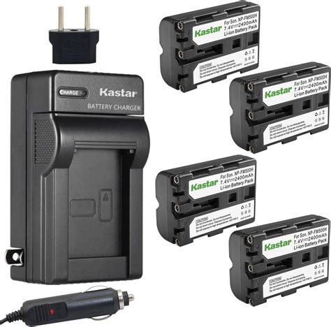 Amazon.com : Kastar NP-FM500H Battery (4-Pack) and Charger Kit for Sony