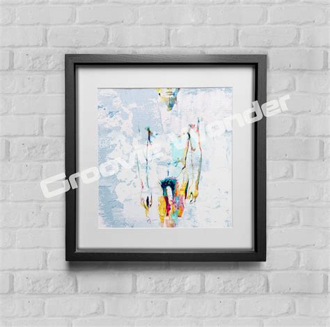 Gay Art Naked Man Full Monty Colorful Abstract Modern Art Etsy